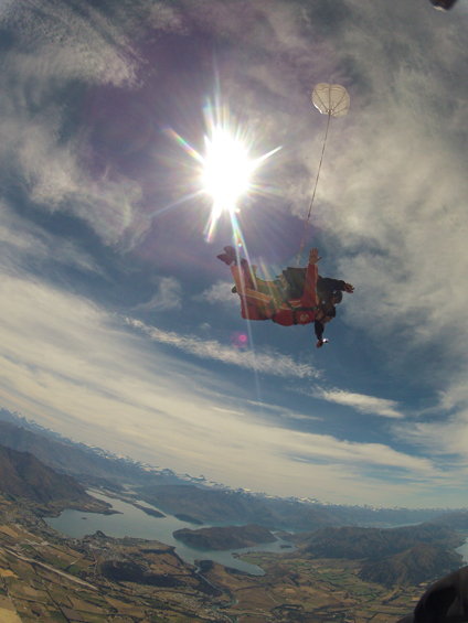 It's a beautiful day over Lake Wanaka