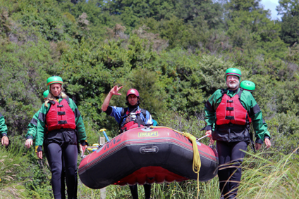 Getting ready to ride the rapids